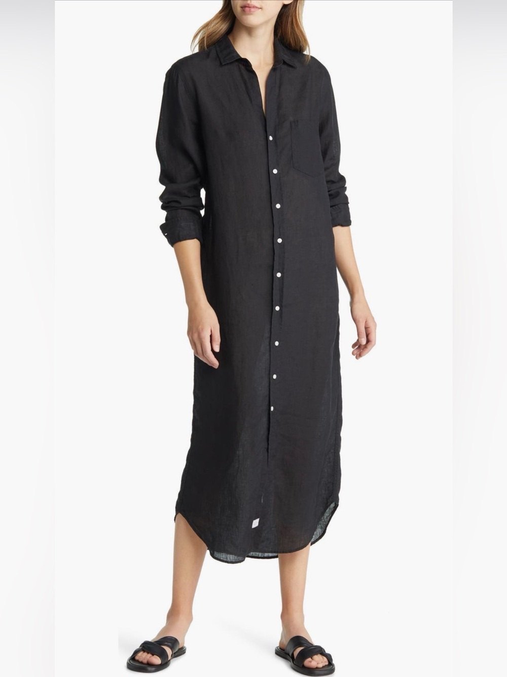 Frank & Eileen Rory Black Shirt Dress